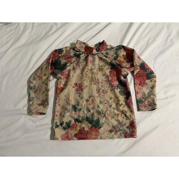 Zimmermann Girls Floral Rashguard Swim Top Size 4 - Picture 1 of 13